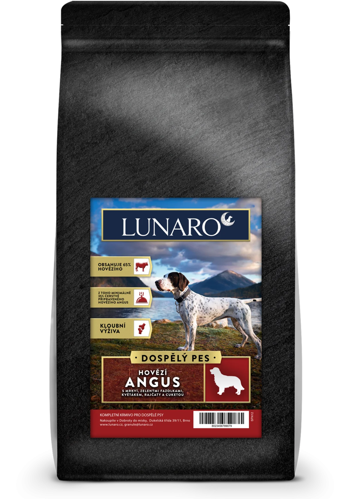 Lunaro Meadow Angus Adult 12kg - Hovězí Angus s batáty