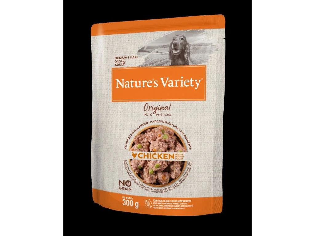 Natures Variety kap.Nature´s variety orig. med. Dog s kurecim 300g