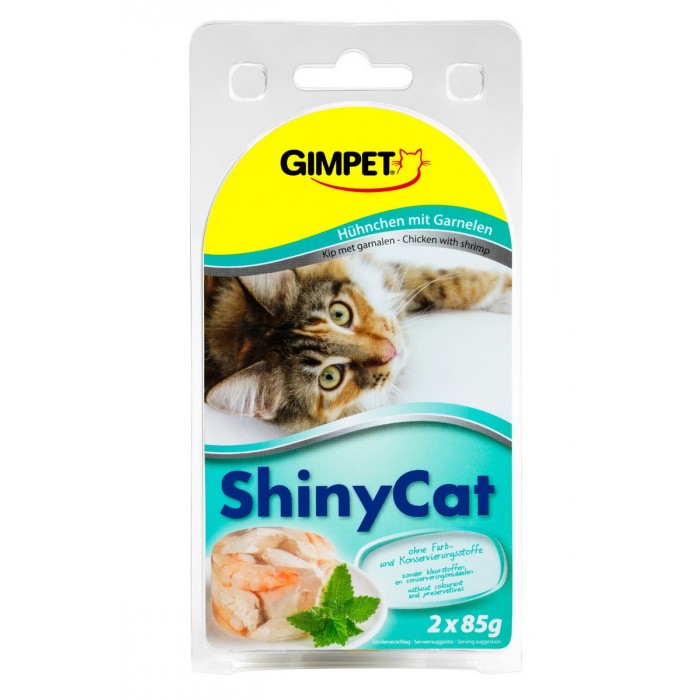 Lahodná masová kapsička ShinyCat kuře+kreveta (2x70g) 090602