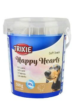 Soft Snack Happy Hearts - srdíčka jehněčí s rýží,kyblík 500 g