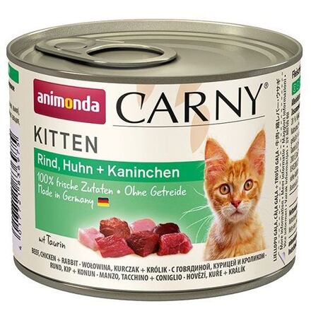 Konzerva ANIMONDA Carny Kitten hovězí, kuřecí + králík 200g
