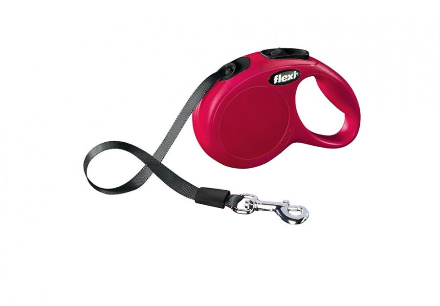 Vodítko FLEXI Classic NEW pásek 3 m/ 12 kg červená
