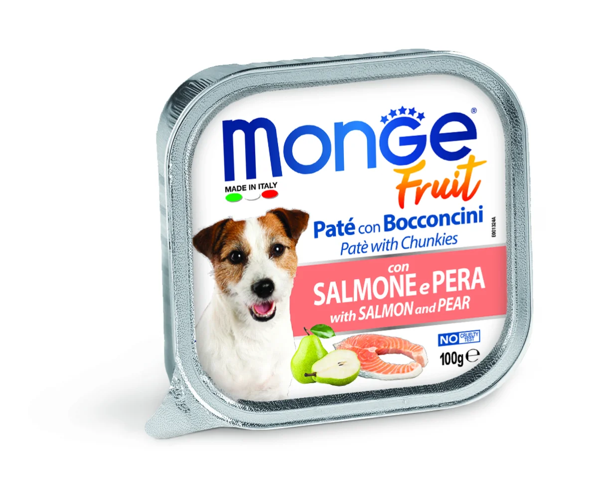 MONGE FRUIT Dog Losos s hruškou 100g/32ks