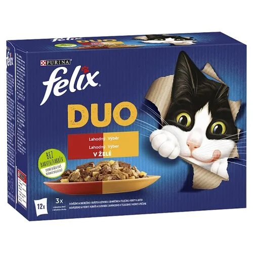 Felix Fantastic Duo Lahodný výběr v želé 12 x 85 g