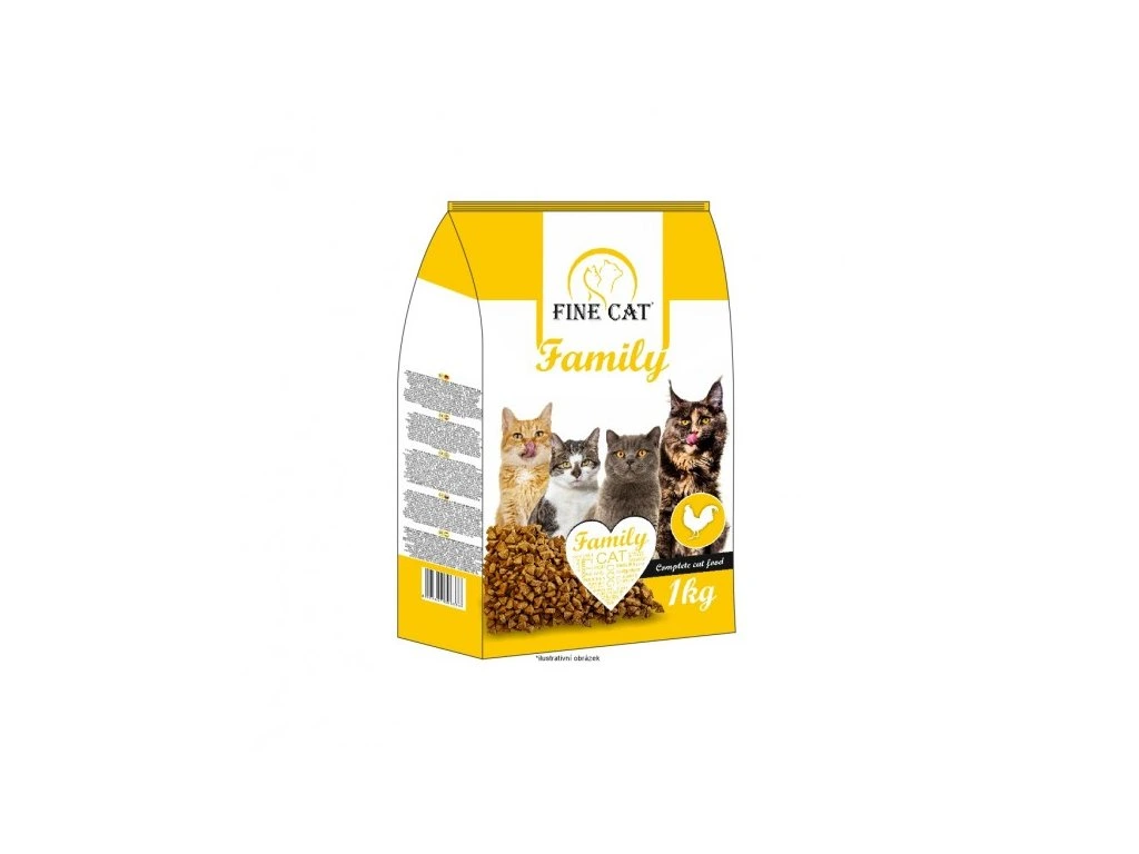 Fine Cat FINE CAT Family granule pro kočky s KUŘECÍM 1kg