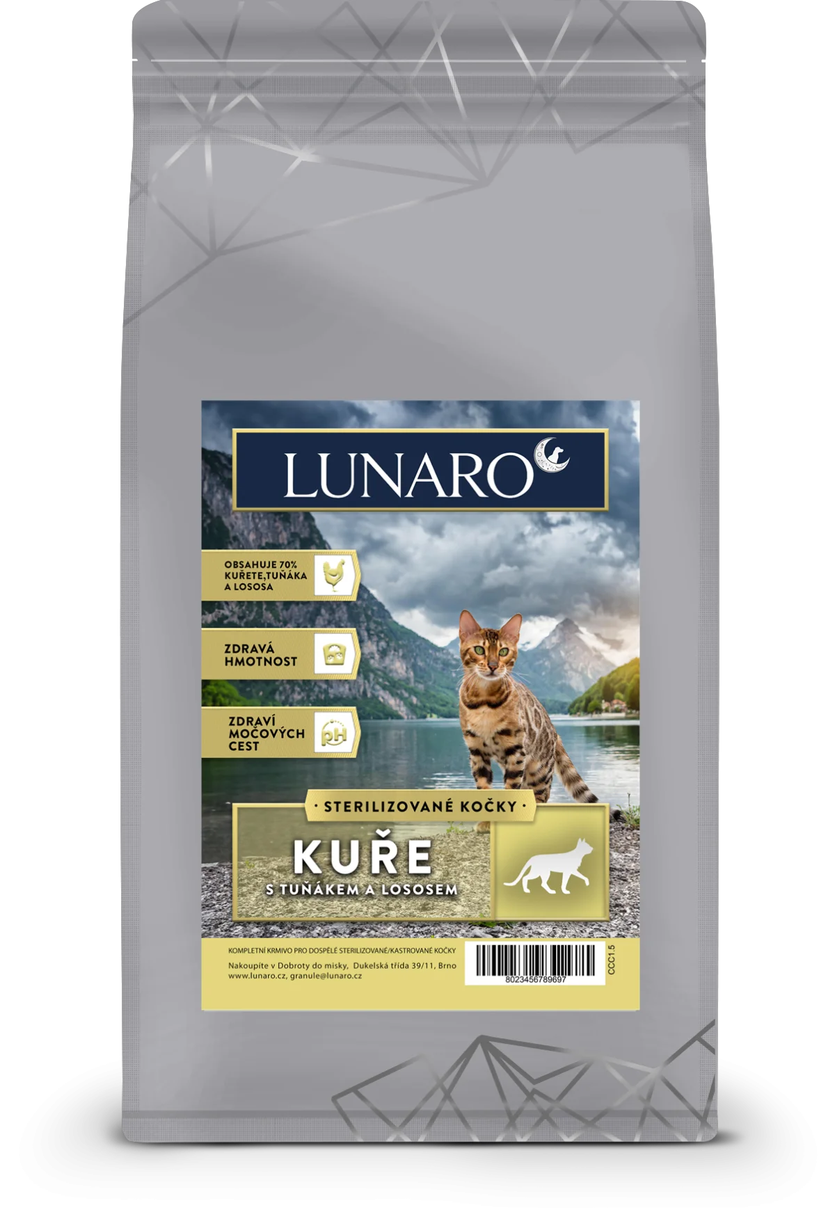Lunaro Cat AquaPoulet Adult Steril 5kg - Kuře s rybama