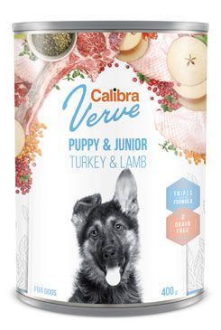 Calibra Verve Konzerva pro štěňata s krůtím a jehněčím