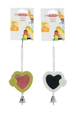 Hračka pro ptáky zrcátko srdce plast Zolux 1 ks