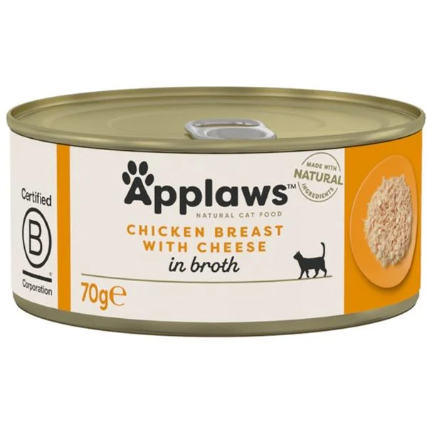 APPLAWS Kuřecí prsa a sýr konzerva pro kočky 70 g