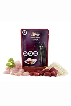 Nuevo kočka senior drůbeží a jehněčí s rýží kapsa 85 g