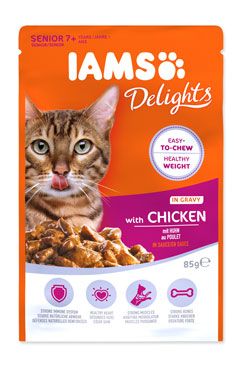 Kapsička IAMS Delights senior kuře v omáčce 85 g
