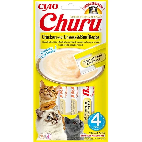 Churu Cat Chicken with Beef & Cheese Recipe 4x14g