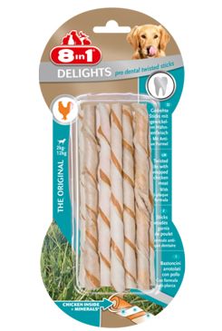Tyčinky 8in1 Dental Delights kroucené žvýkací 55 g