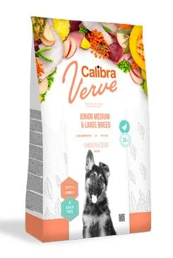 Calibra Dog Verve GF Junior M&L Chicken&Duck 12 kg