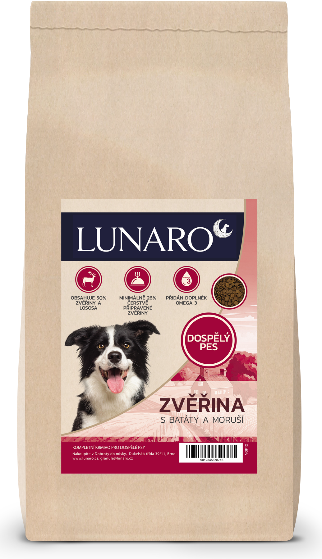 Lunaro Hubert's Gift Adult 15kg - Zvěřina s batáty