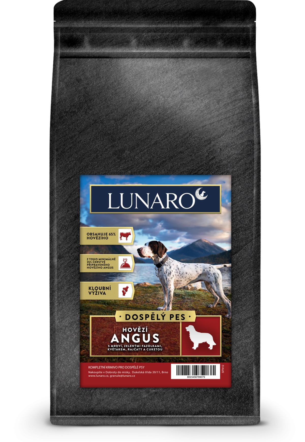 Lunaro Meadow Angus Adult 2kg - Hovězí Angus s batáty