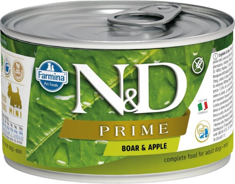 N&D DOG PRIME Adult Boar & Apple Mini 140 g + 1 ks  ZDARMA