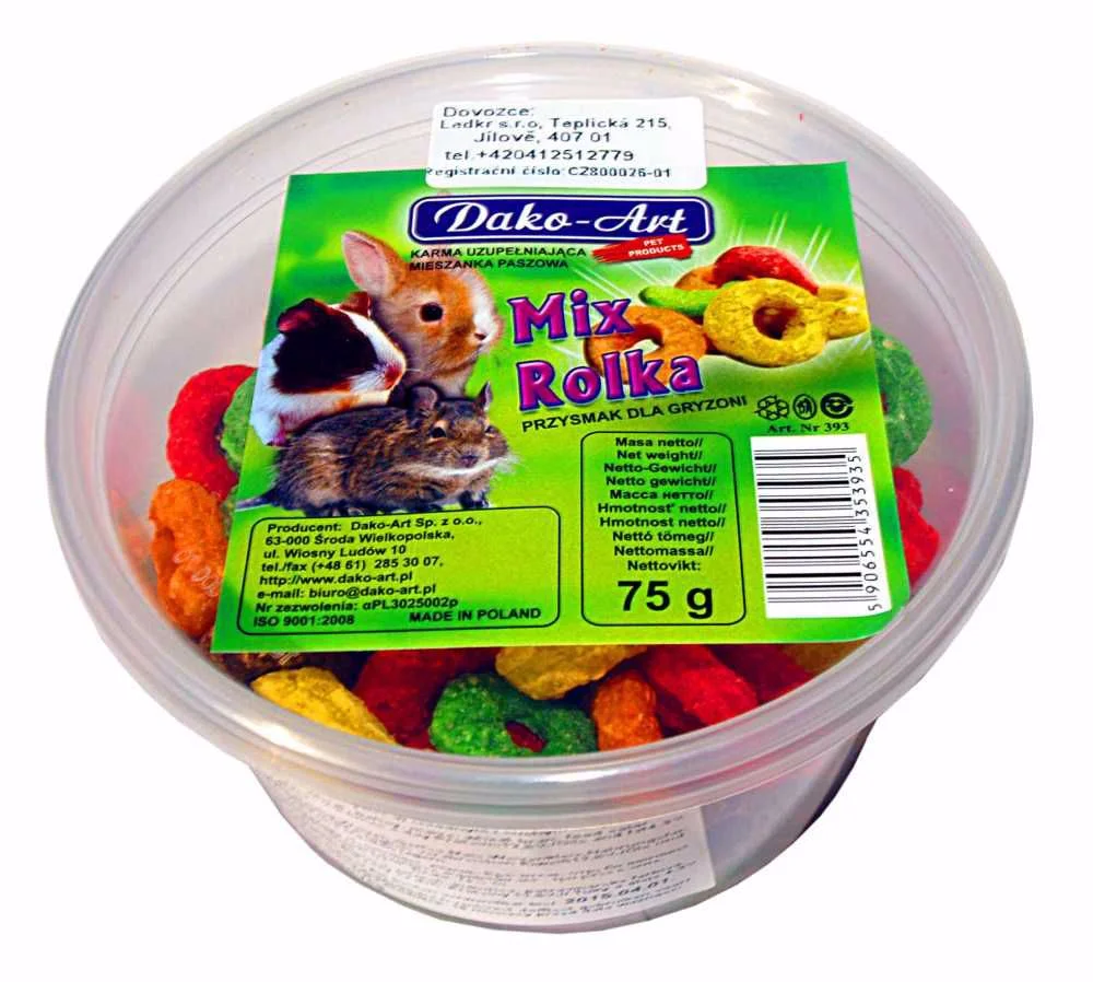 Extrudovaná kolečka hlodavec Dako 75g