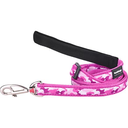 RedDingo Vodítko Camouflage Hot Pink - 1,5cm/1,8m
