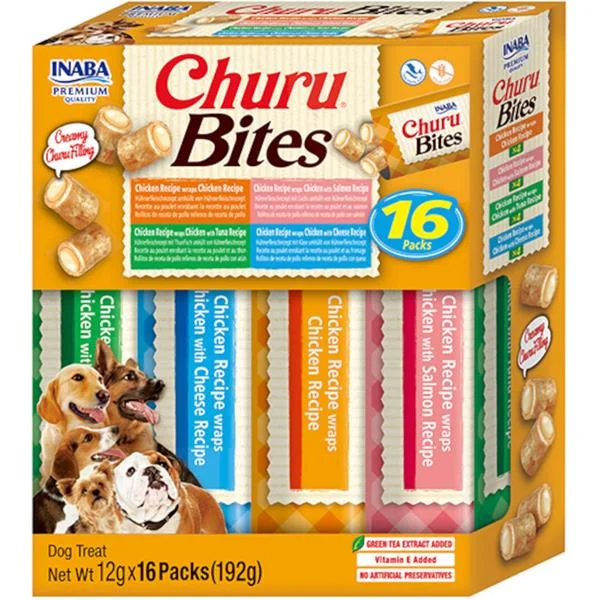 Inaba Churu Bites dog snack multipack 16x 12g