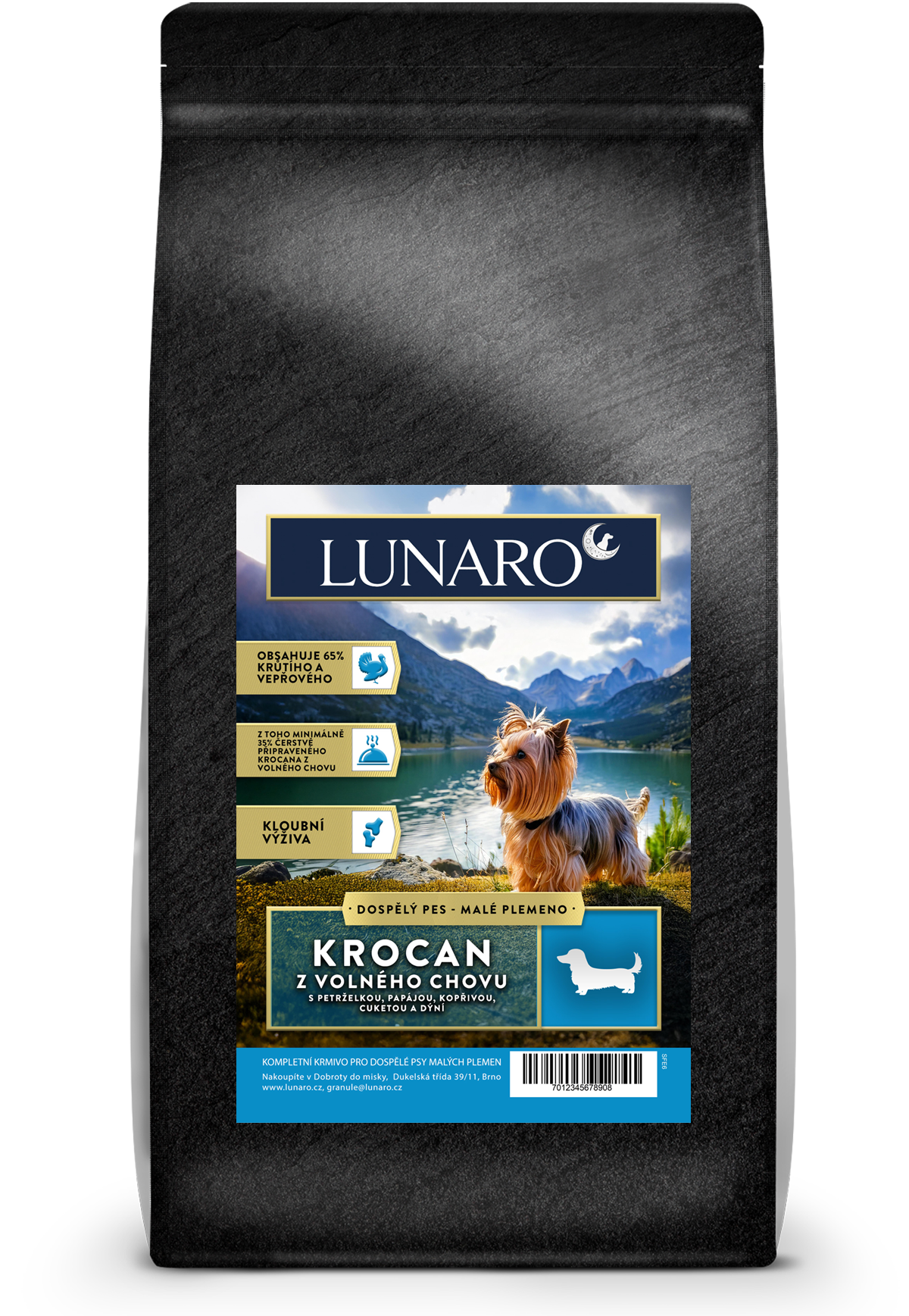 Lunaro Golden Gobbler Adult small breed 12kg - Krocan s batáty