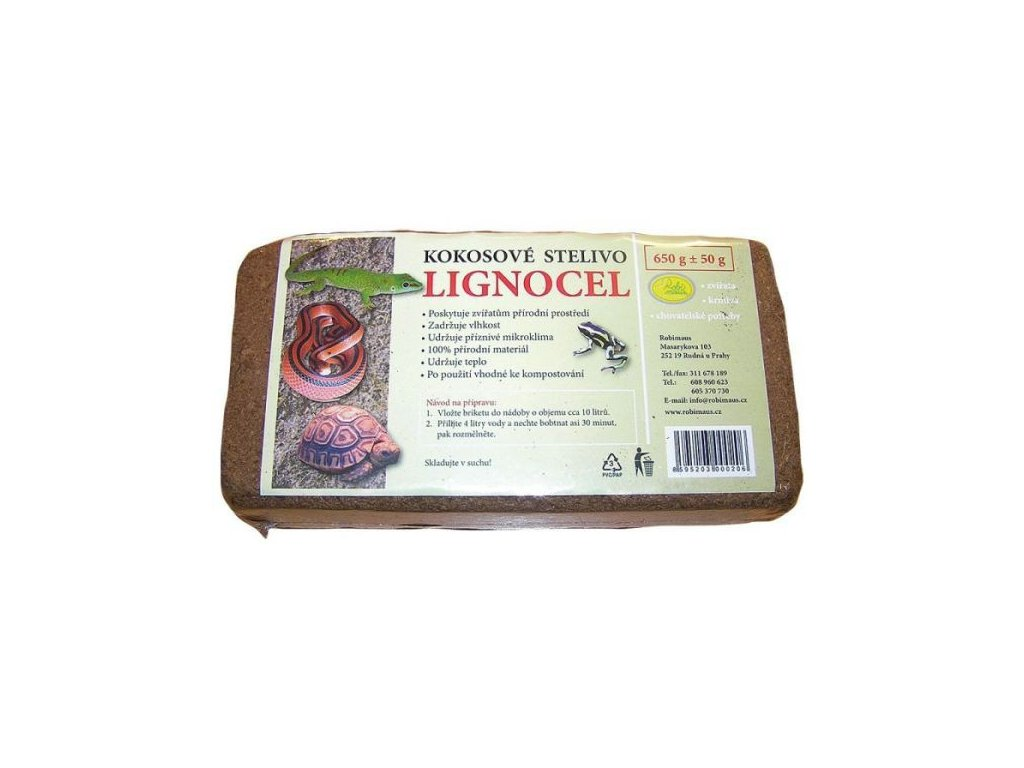 ROBIMAUS Robimaus Lignocel kokosová briketa 650g