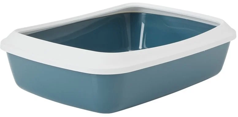 Savic toaleta pro kočky s okrajem kamenná modrá 42x31x12cm