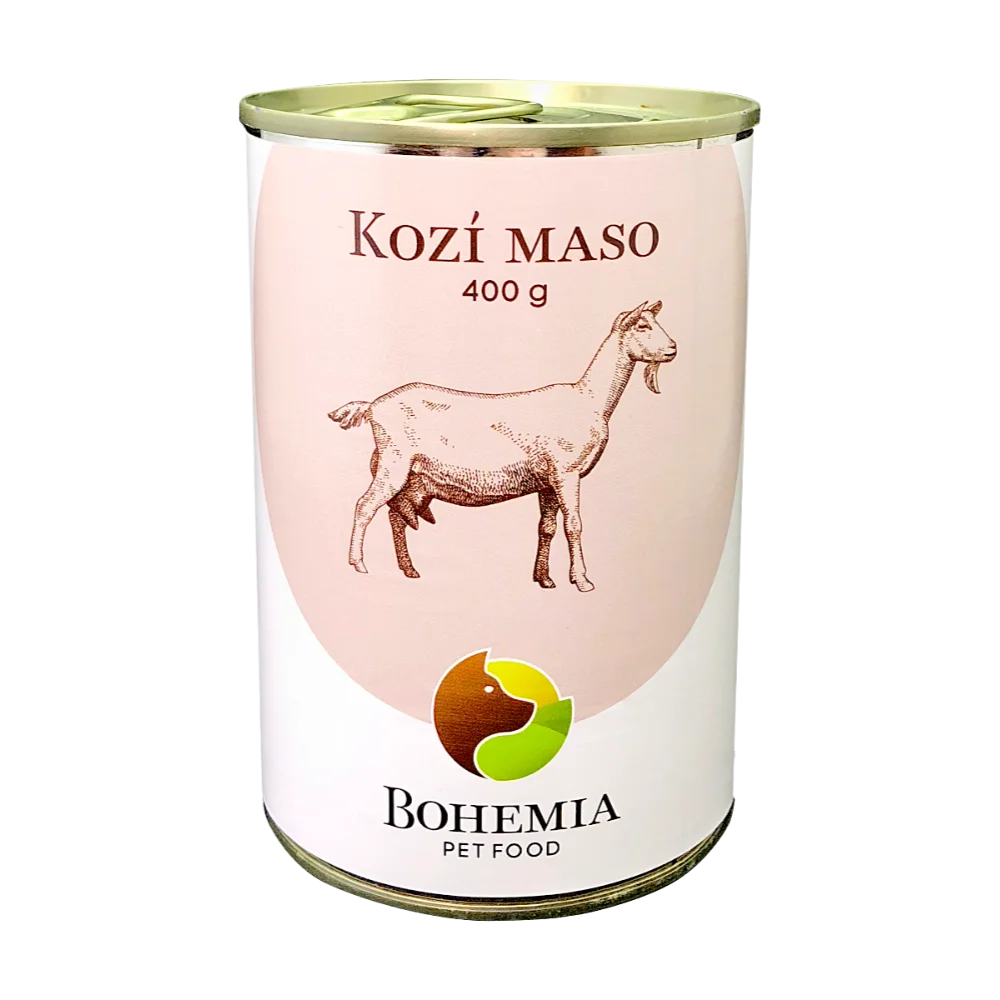 Bohemia Pet Food BOHEMIA Kozí maso ve vlastní šťávě 400g