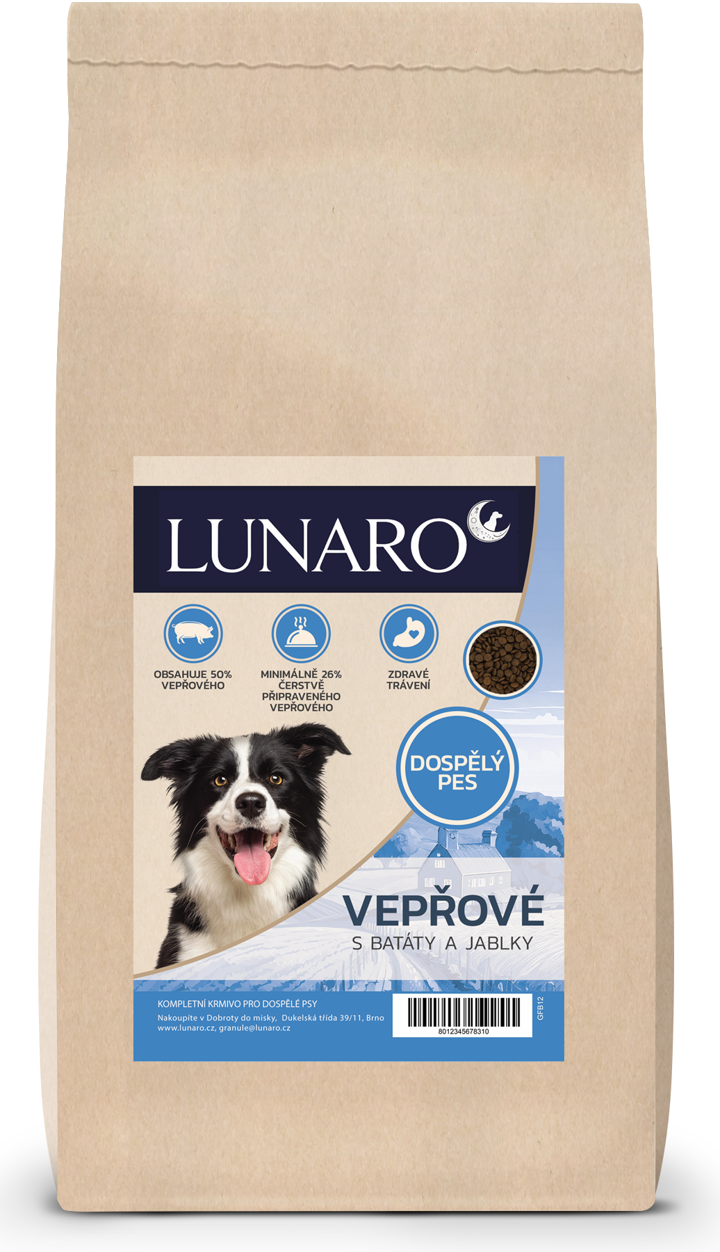 Lunaro Petit Pork Adult 15kg - vepřové s batáty