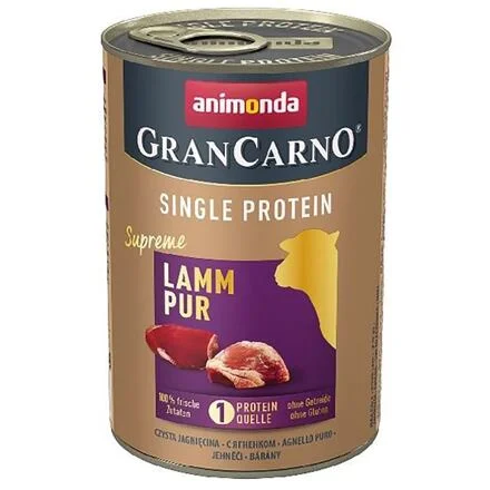 GRANCARNO Single Protein - čisté jehněčí, konzerva pro psy 400g
