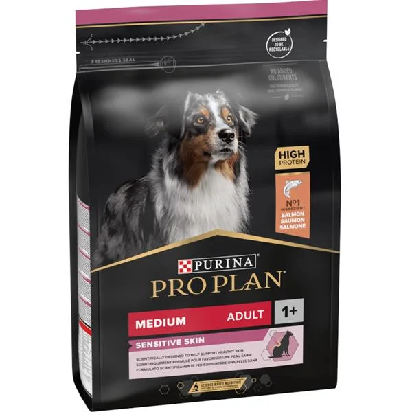 Pro Plan Dog Adult Medium Sensitive Skin losos  3 kg