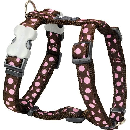 Postroj RD 20 mm x 45-66 cm - Pink Spots on Brown