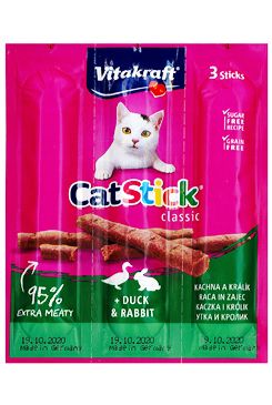 Vitakraft Cat pochoutka Stick mini Rabb.+Duck. 3x6g