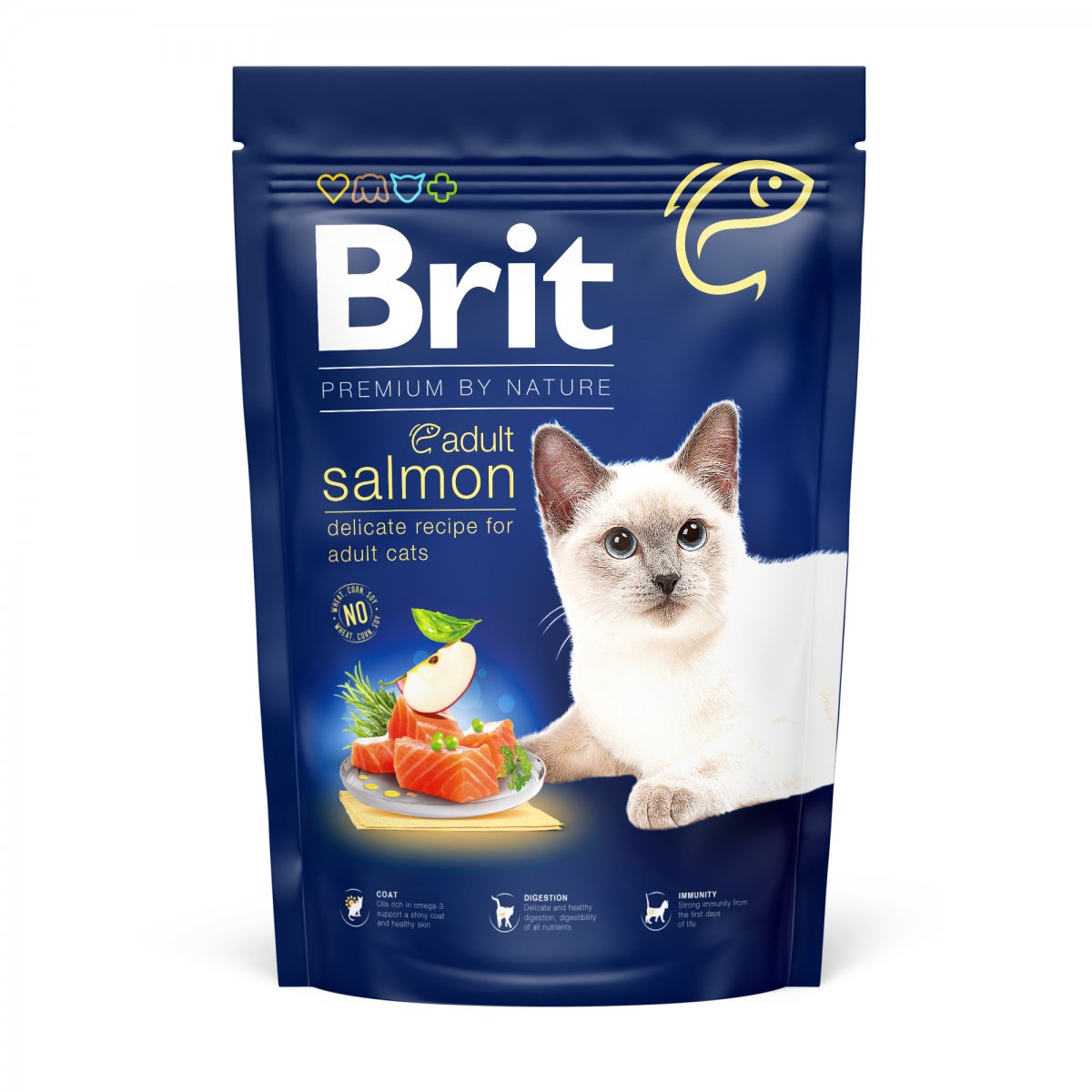 BRIT Premium by Nature Cat Adult Salmon 1,5 kg