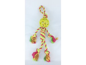 HRAČKY SALAČ Přetahovadlo ŽLUTÝ děrovaný míč 50 cm