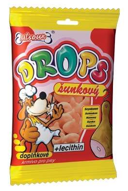 Mlsoun vitaminový drops sáček šunkový - krmivo pro psy, 75g