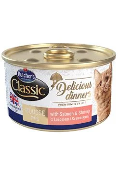 Butcher’s Cat Class.Delic.Dinners losos+krevet konz 85g