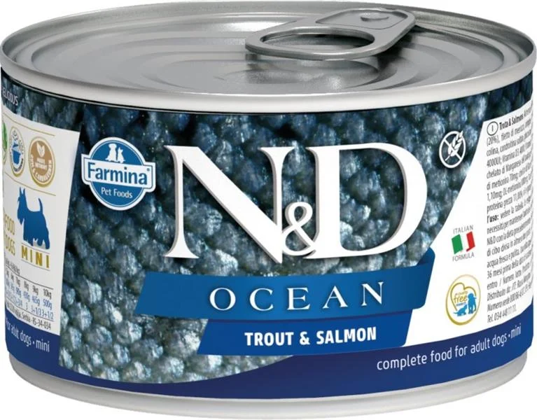 N&D OCEAN Dog konz. Trout & Salmon Mini 140 g