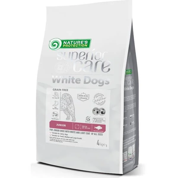 Nature’s Protection Superior Care Dog Dry White Dogs Junior Grain Free White Fish 4 kg 