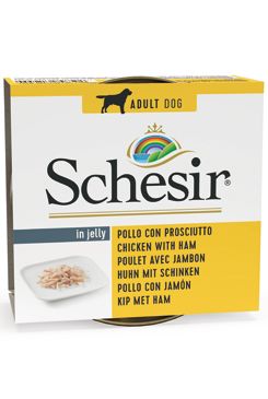 Konzerva SCHESIR Dog kuřecí + šunka v želé 150 g