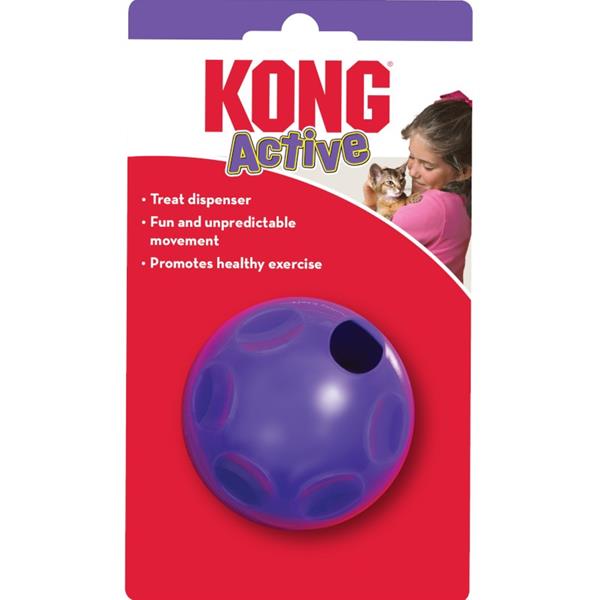 Hračka cat interaktivní míč fialový KONG 1 ks