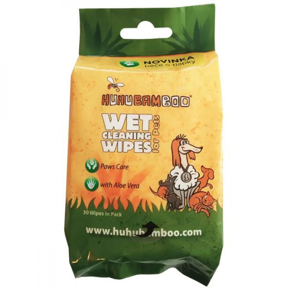 HUHUBAMBOO Huhubamboo čistící ubrousky na packy 30ks