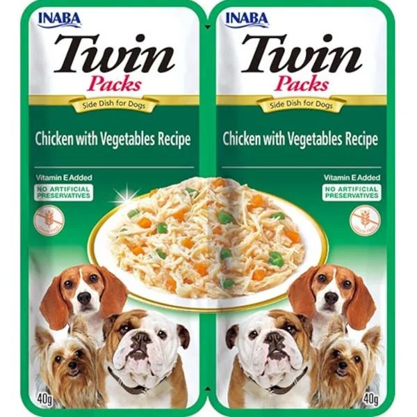 Churu Twin Packs dog kuře & zelenina 80g