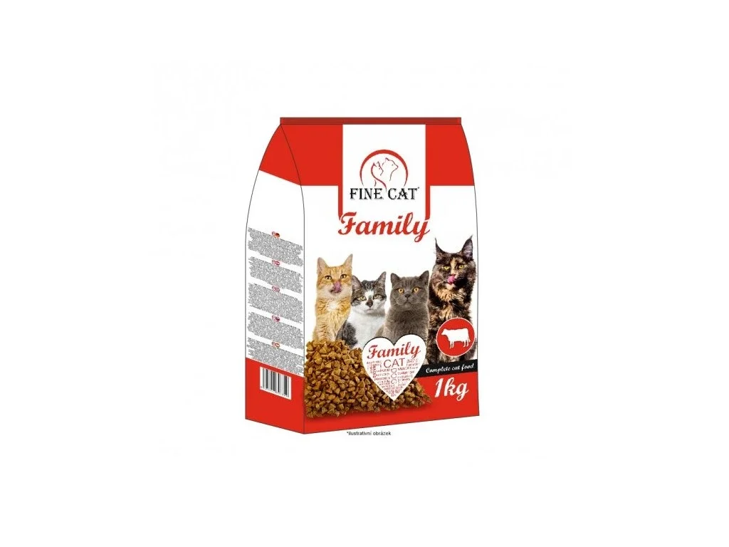 Fine Cat FINE CAT Family granule pro kočky s HOVĚZÍM 1kg