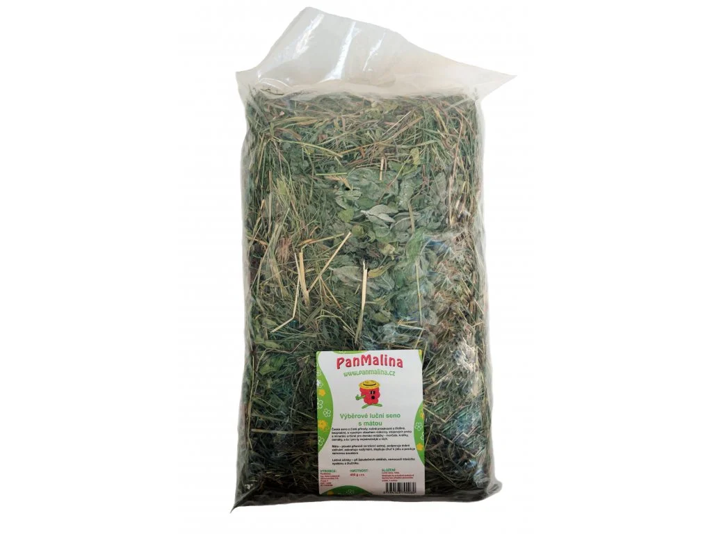 PANMALINA Seno luční výběrové s mátou pro hlodavce 450 g