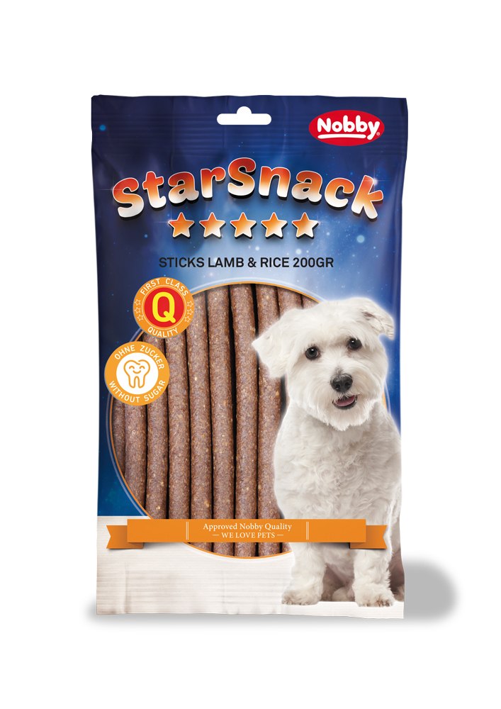 Nobby StarSnack Sticks pamlsky jehněčí 20ks / 200g