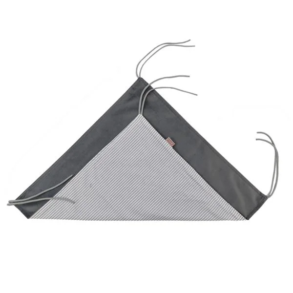 Samohýl Exclusive Pelech dr.savec závěsný L, šedobílé proužky, šedý velvet 45x45cm