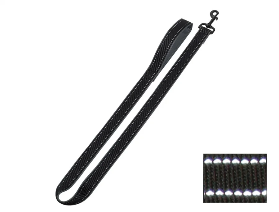 Nobby Classic Reflect Soft vodítko neoprén 120cm / 25-30mm černá