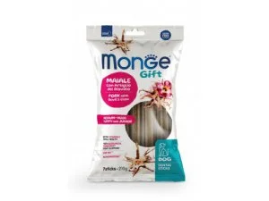 MONGE GIFT Dog Dentální jemné tyčinky PUPPY MEDIUM/MAXI vepřové/ďáblův dráp 210g