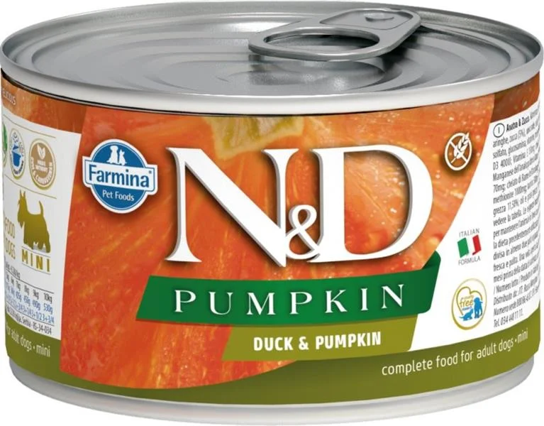 N&D DOG PUMPKIN Adult Duck & Pumpkin Mini 140 g + 1 ks  ZDARMA